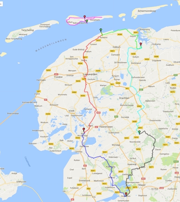 Indicatieve Schampavie Fietsroute