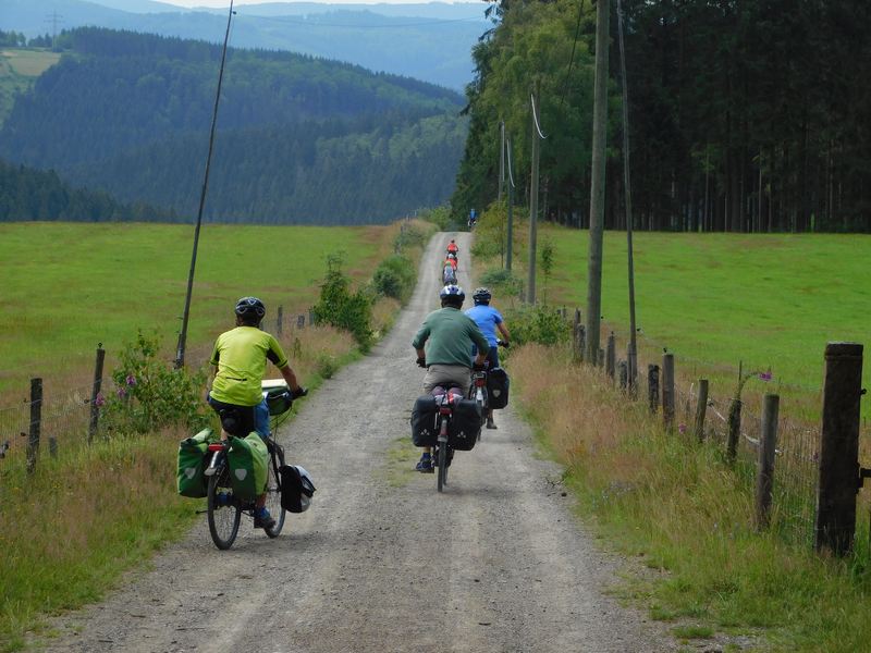 fietsen richting Biggesee en Winterberg in 2020